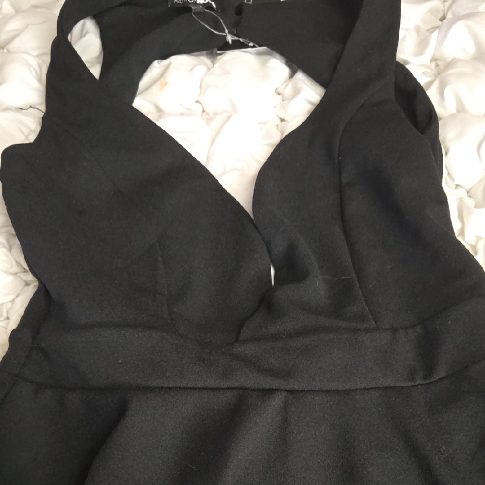 SHEIN Black Backless Dress